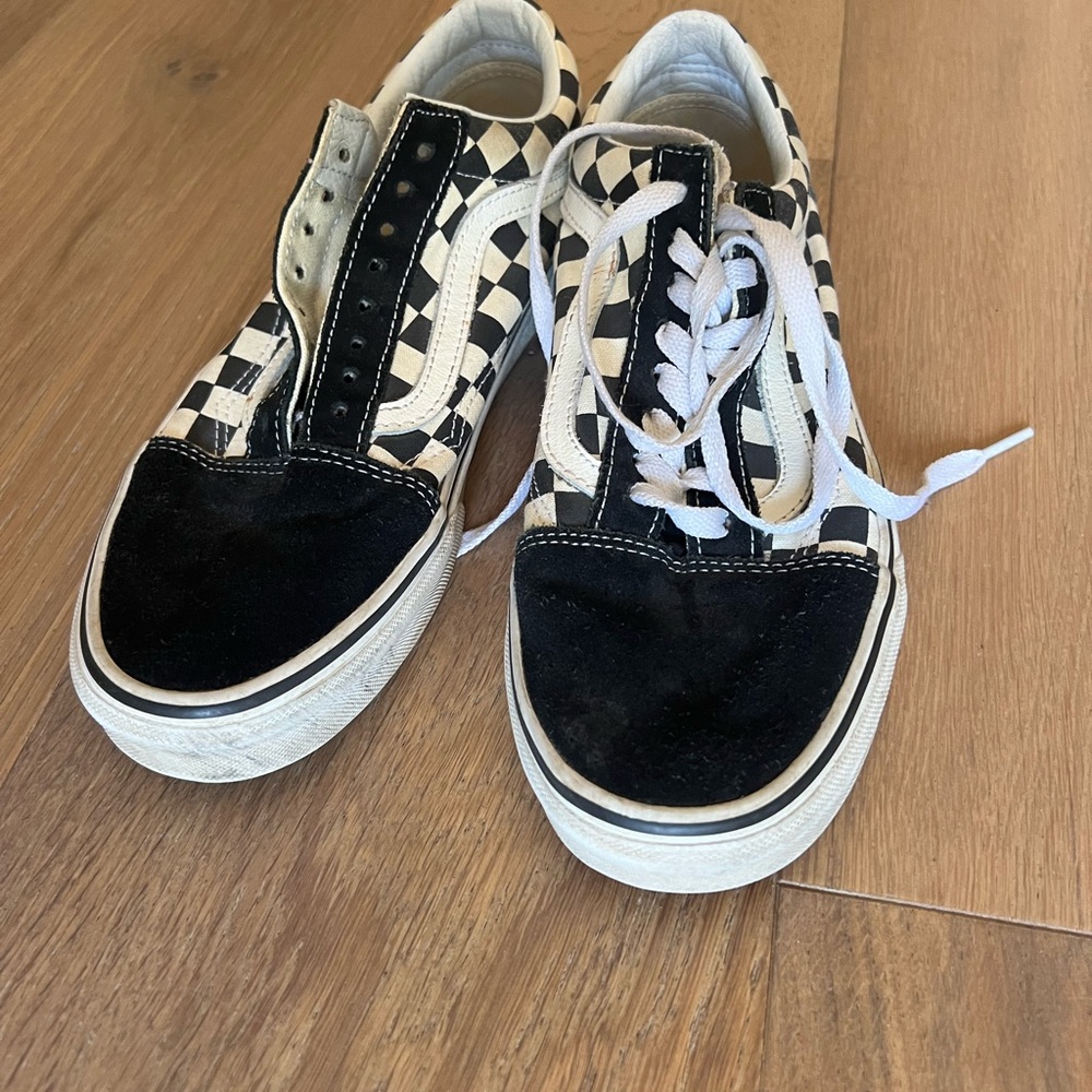 old-school checkered vans